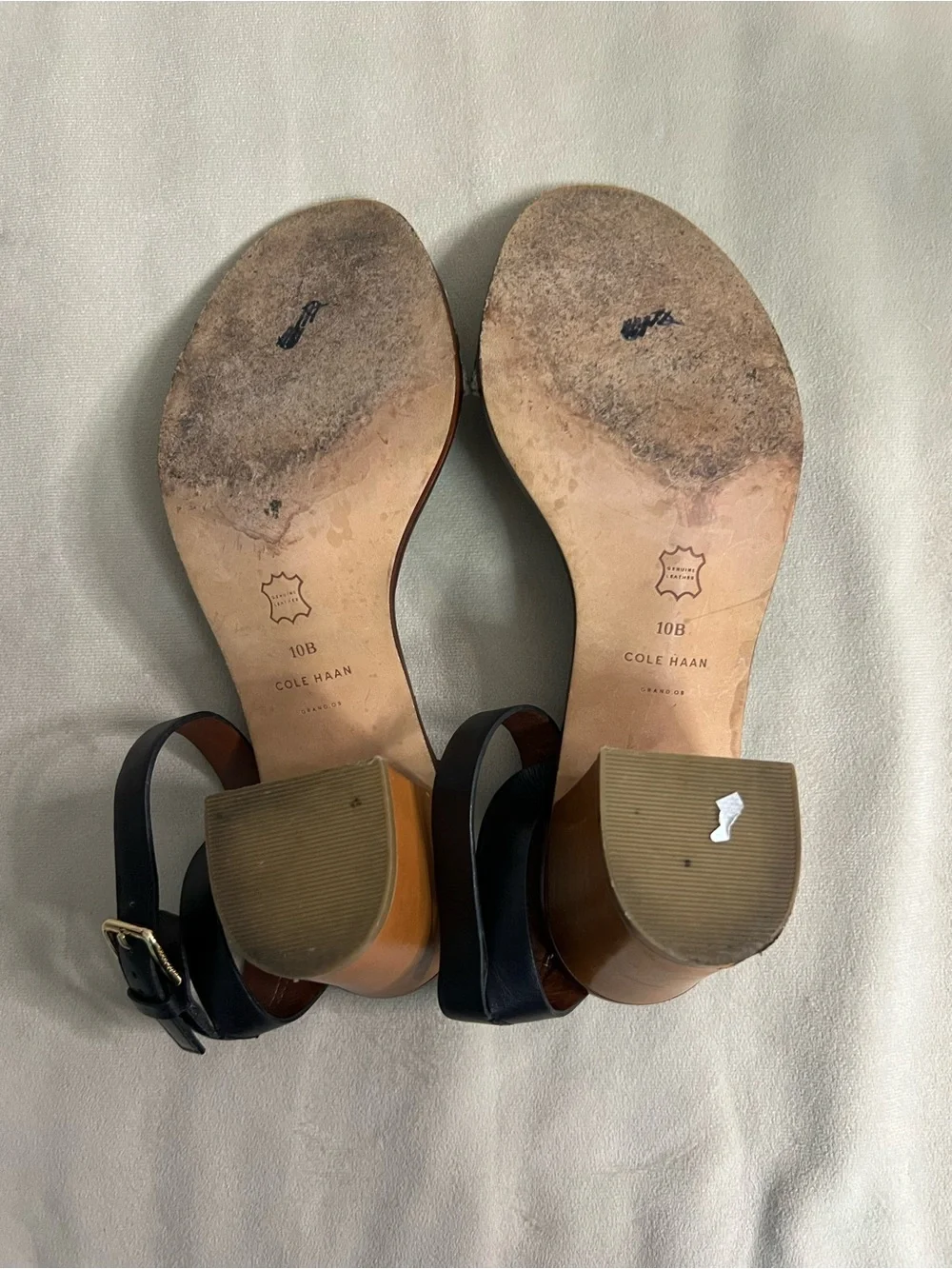 🖤🐍 Cole Haan Grand.OS Snake Print Block Heel Sandals Size 10B 🐍🖤